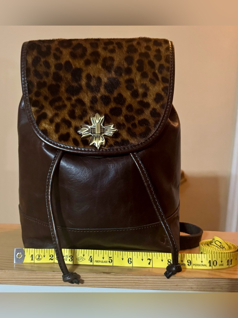Patricia Nash Leopard Haircalf Leather Backpack | Rare Discontinued | NWT - Picture 2 of 15